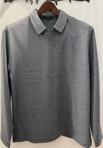 houndstooth l/s johnny collar