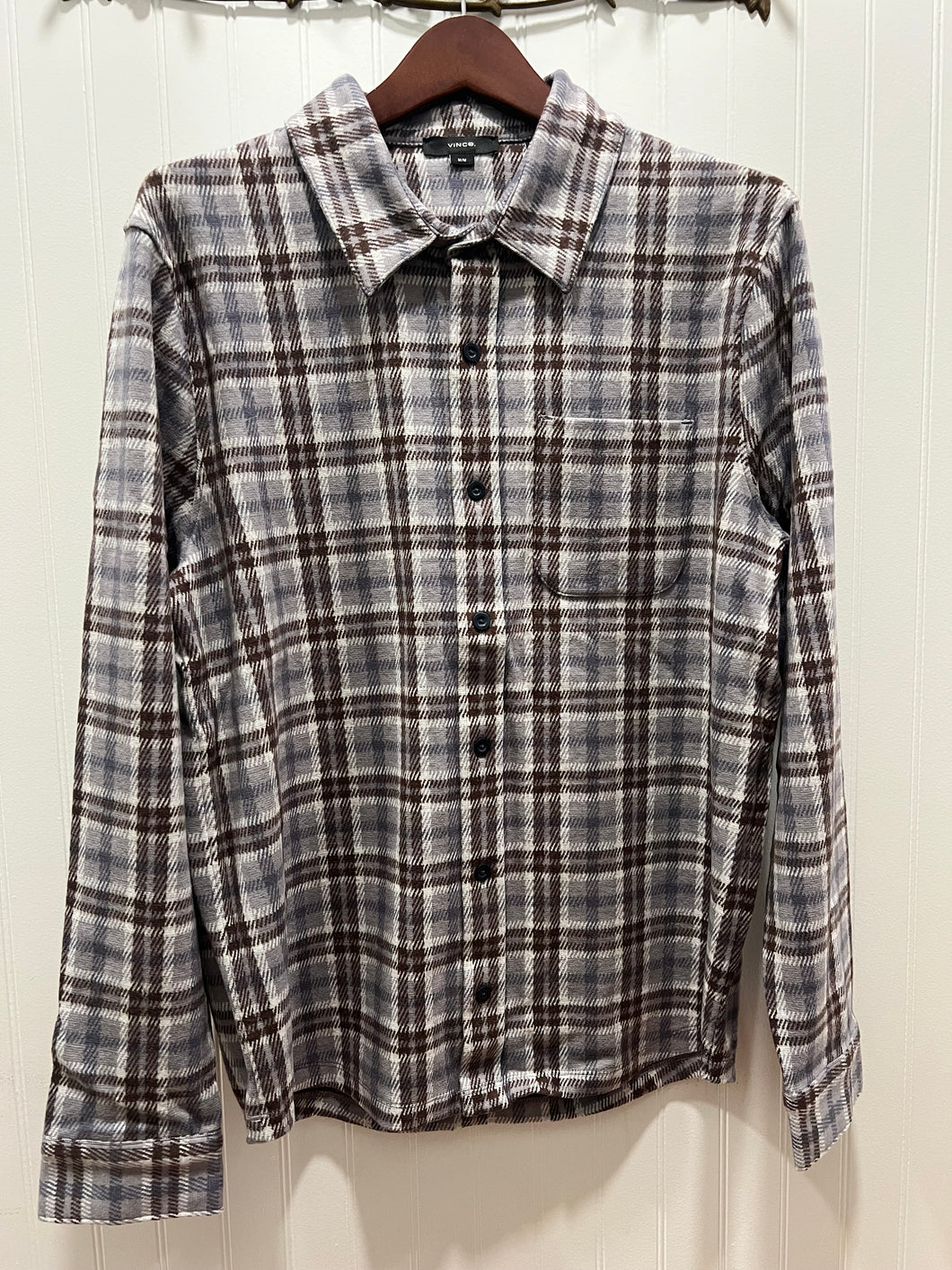 plaid knit shirt jacket