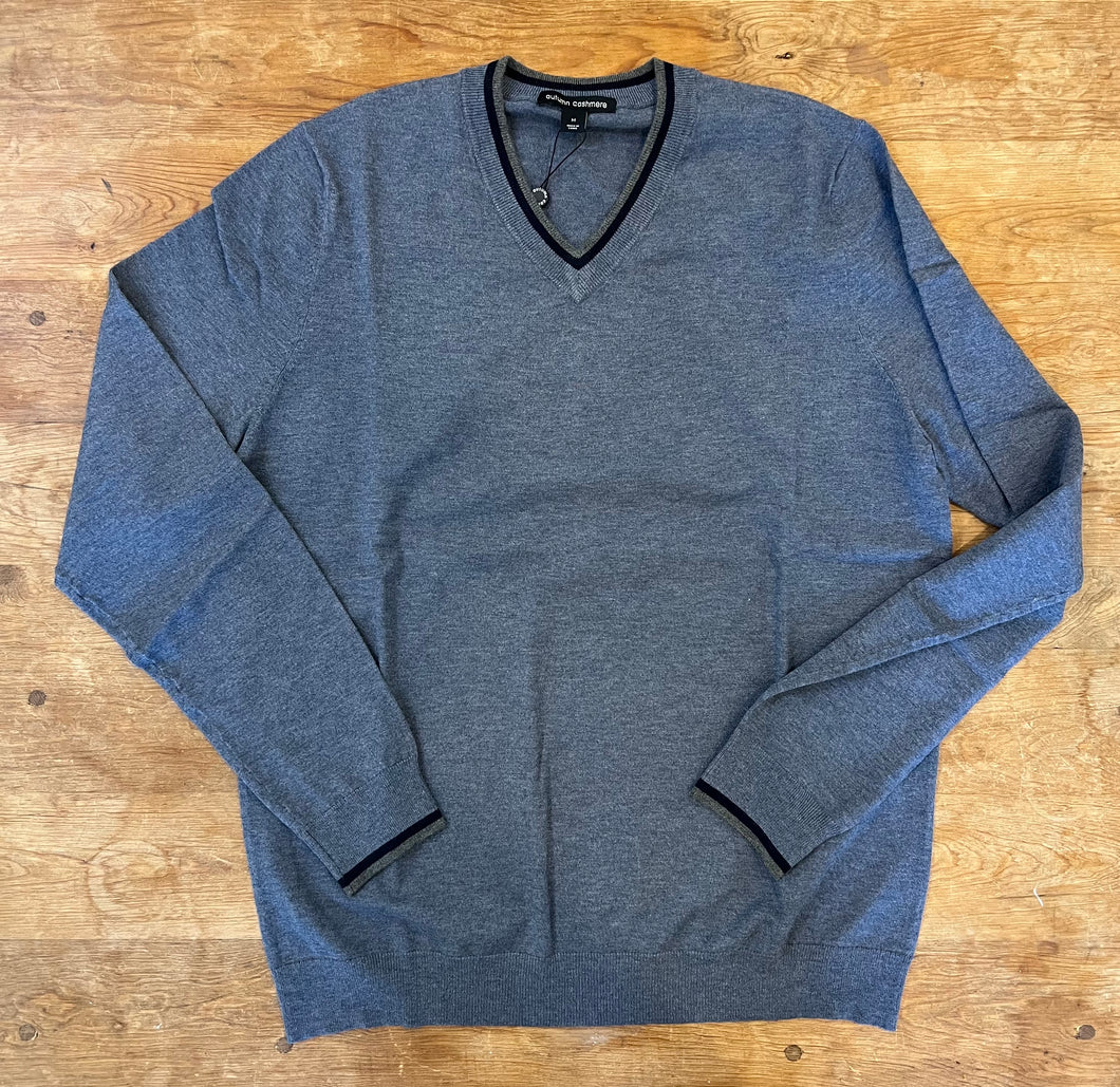 pes51864 v/neck striped trim