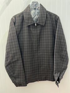 plaid zip jacket