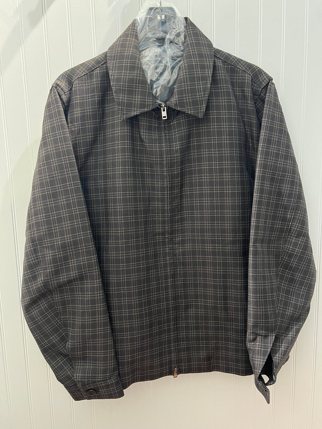 plaid zip jacket