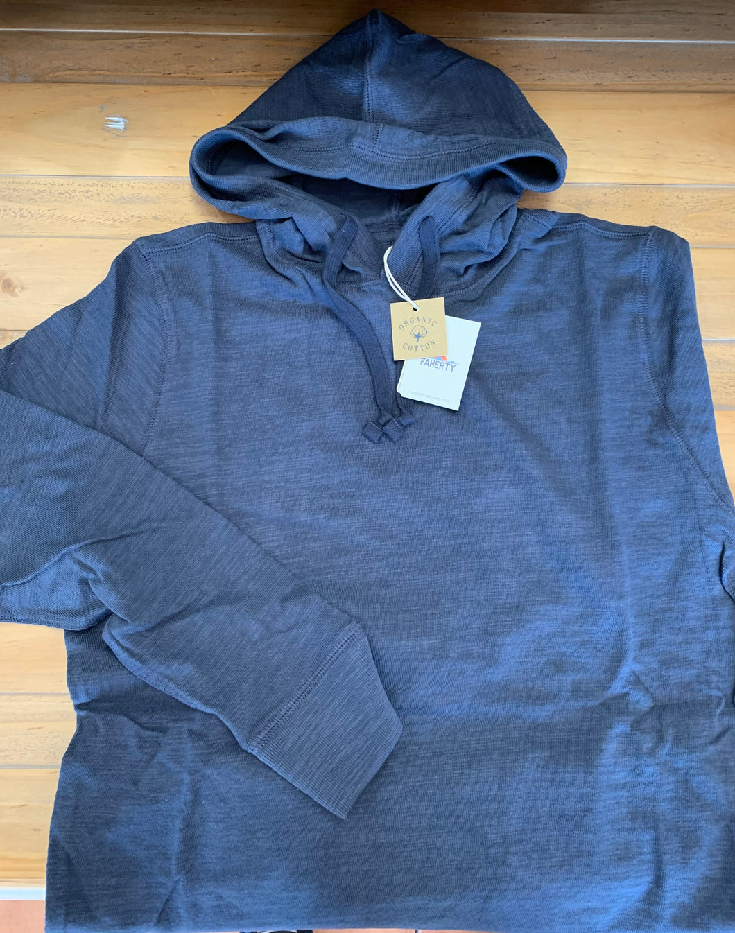 slub cotton hoodie blue nights