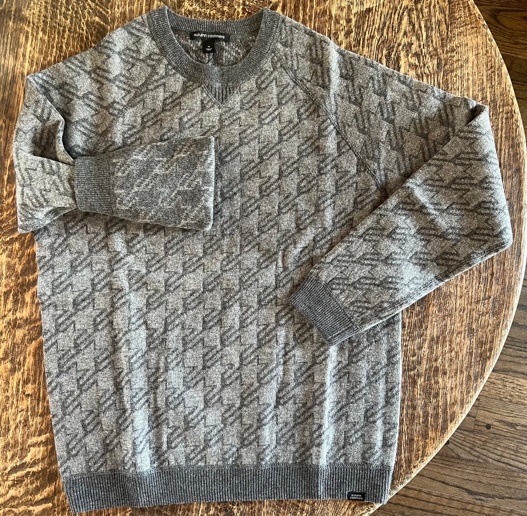 reversible houndstooth grey/coin